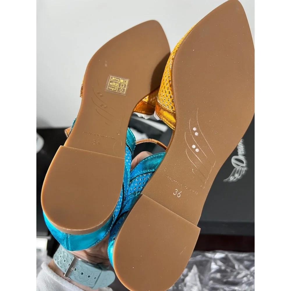 Dream‎ Walkers Kusama Orange 36 Women's Flats Handmade in Spain
